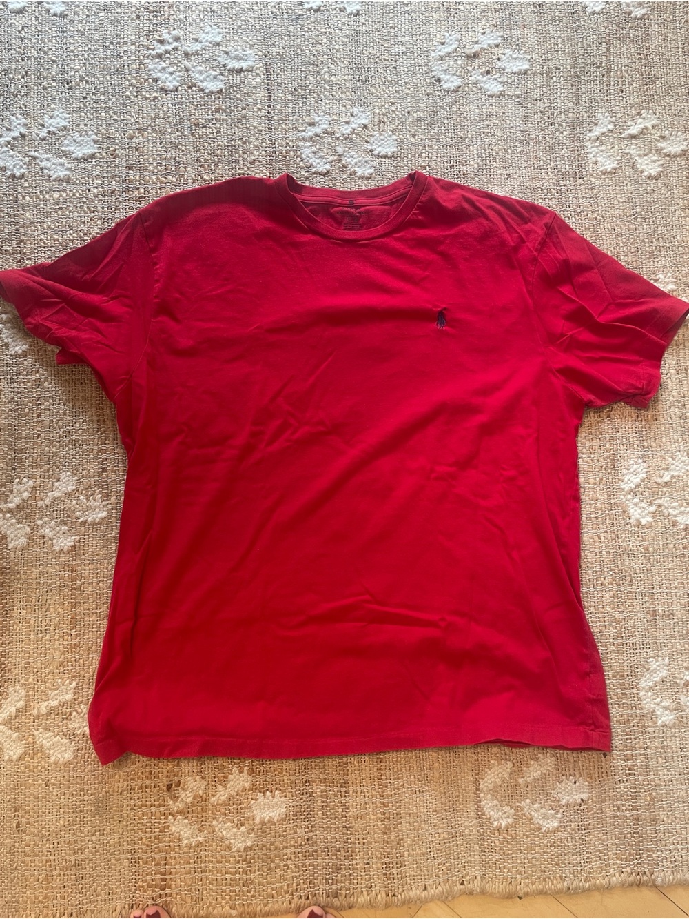 Men’s red Polo Ralph Lauren short-sleeve crewneck t-shirt Large 100% Cotton